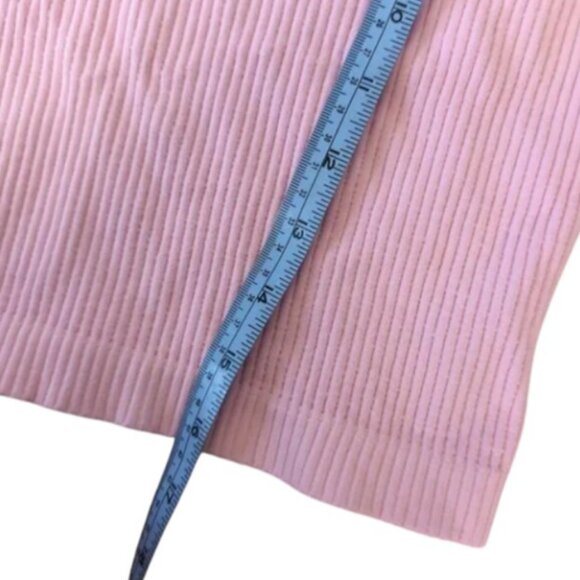 Free People x Intimately pink solid rib brami crop top size L/XL - Picture 6 of 6